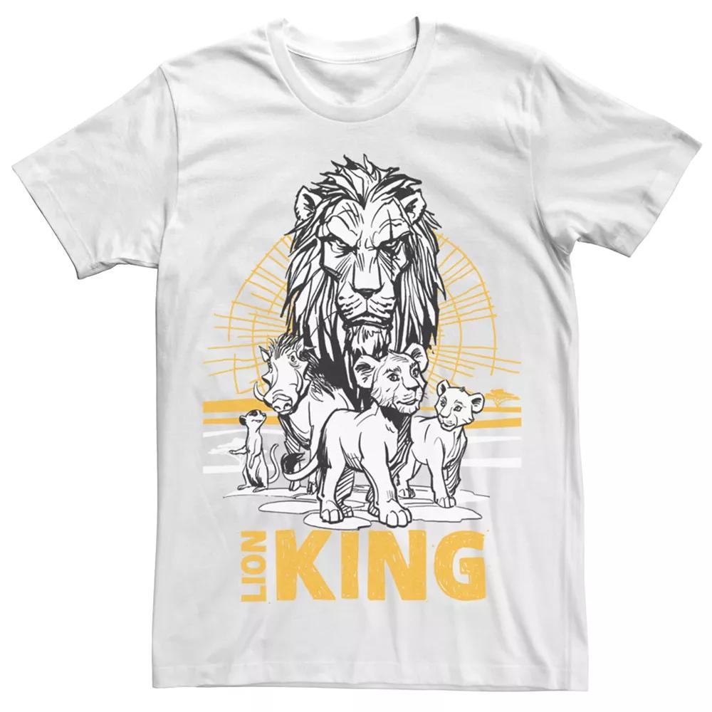 Disney's The Lion King Boys 6-20 Live Action Group Shot Sketch Poster Graphic Tee, Boy's,  Product Image