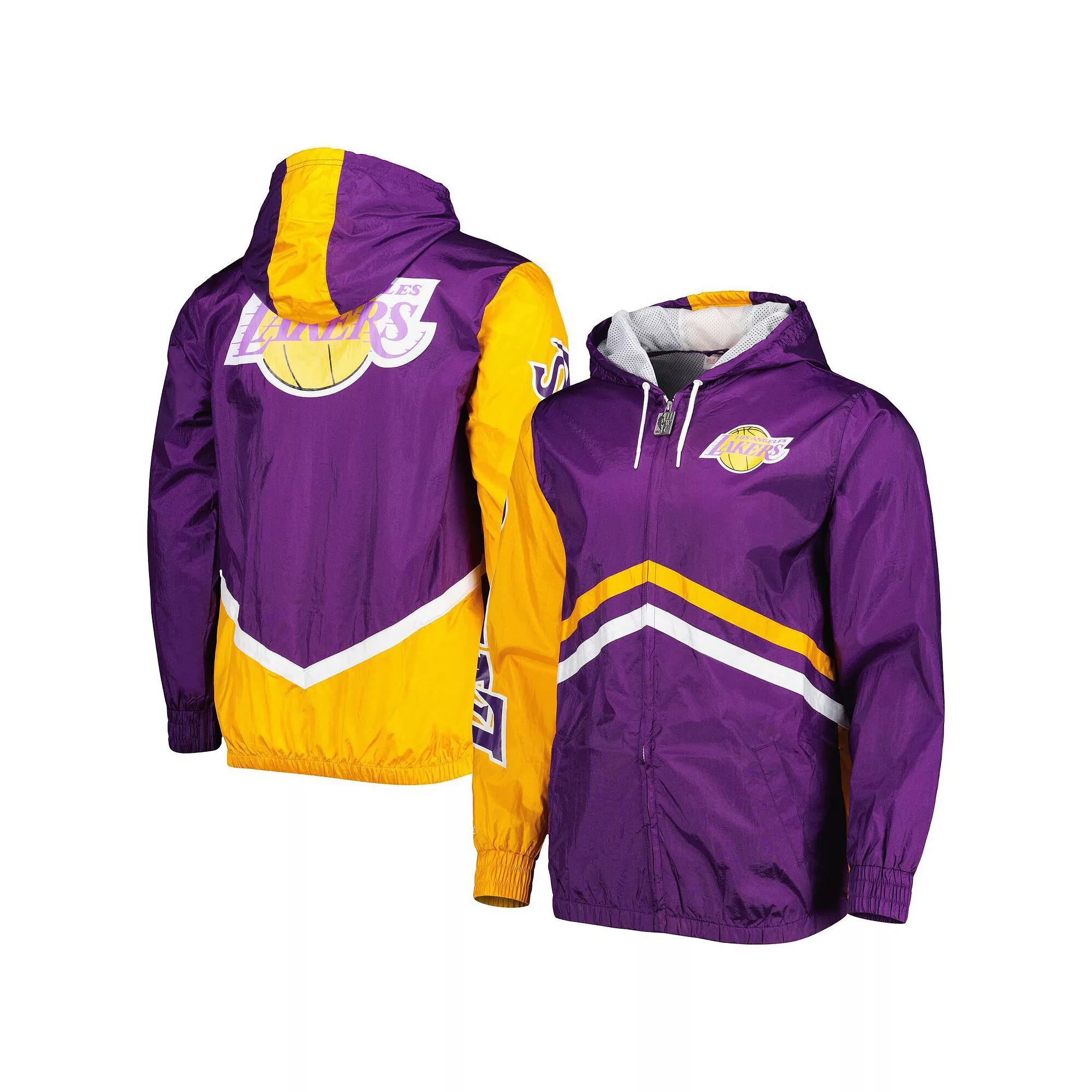 Men's Mitchell & Ness Purple Los Angeles Lakers Undeniable Full-Zip Windbreaker Jacket, Size: Large Product Image