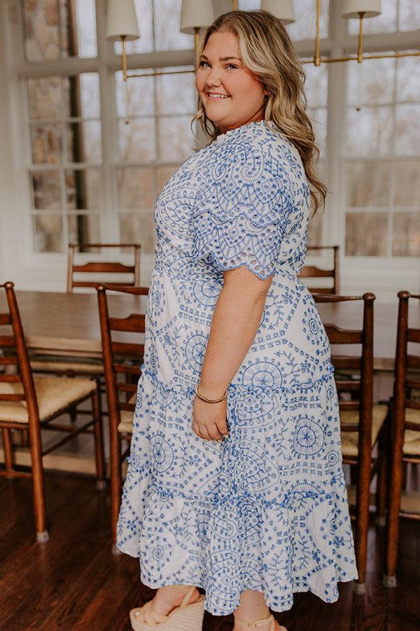 Brunch and Bubbly Eyelet Midi Curves Product Image