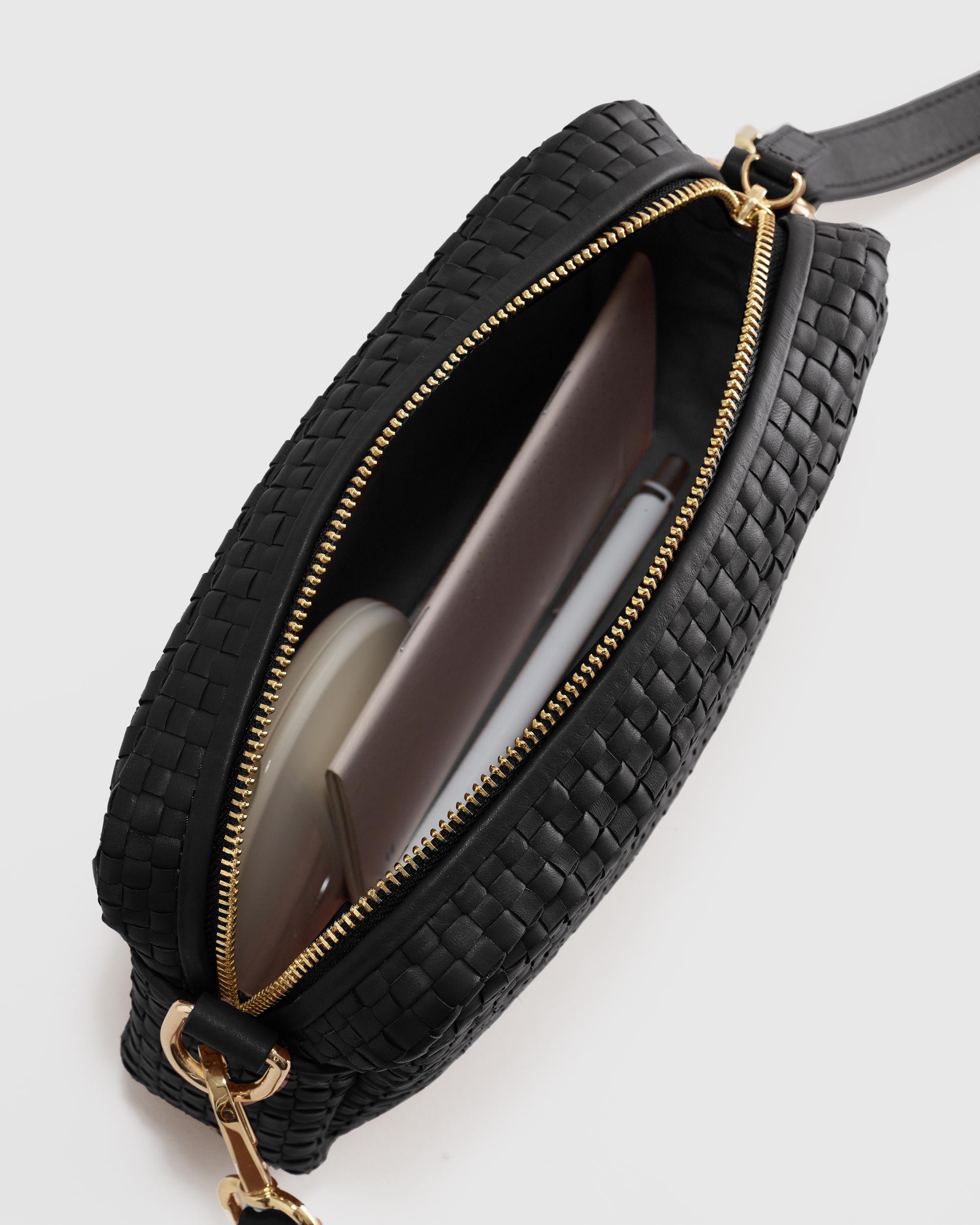 Quince | Women's Italian Leather Handwoven Crossbody Product Image