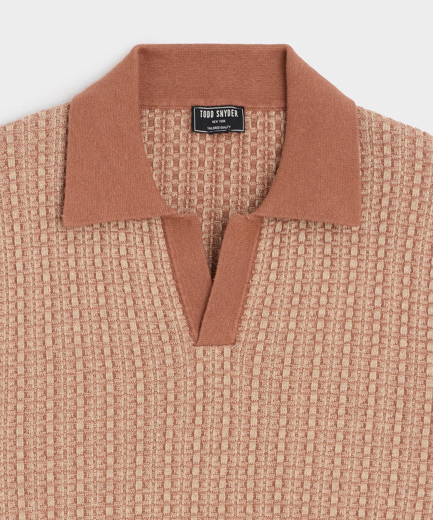 Linen Geometric Montauk Sweater Polo Product Image