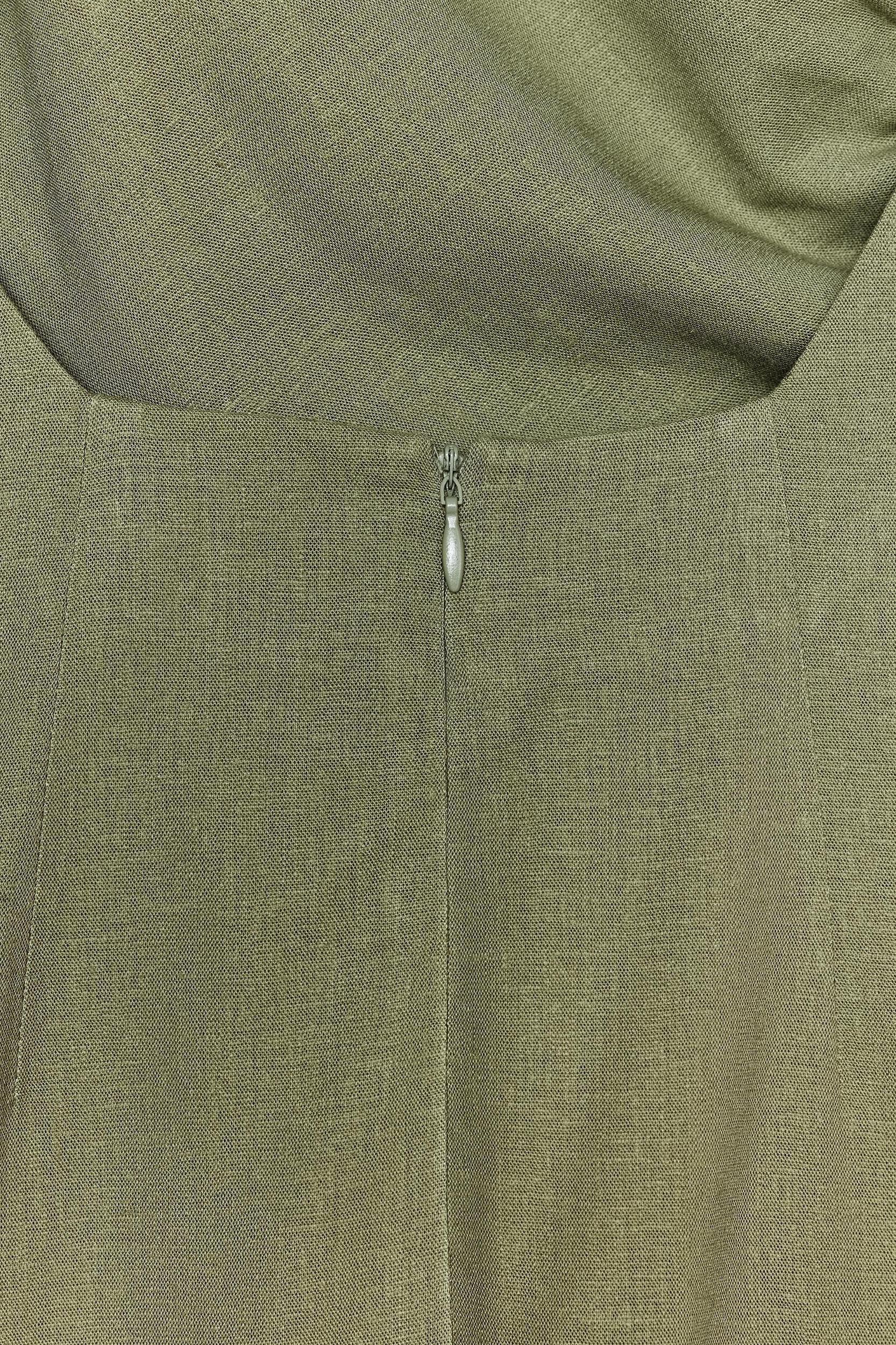 ASYMMETRIC MIDI DRESS WITH LINEN Product Image