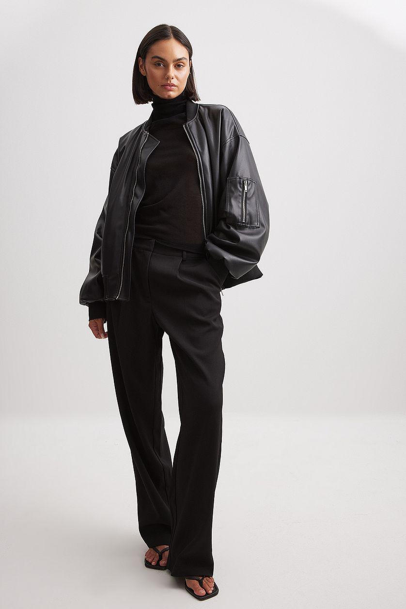 Pu Bomber Jacket Product Image