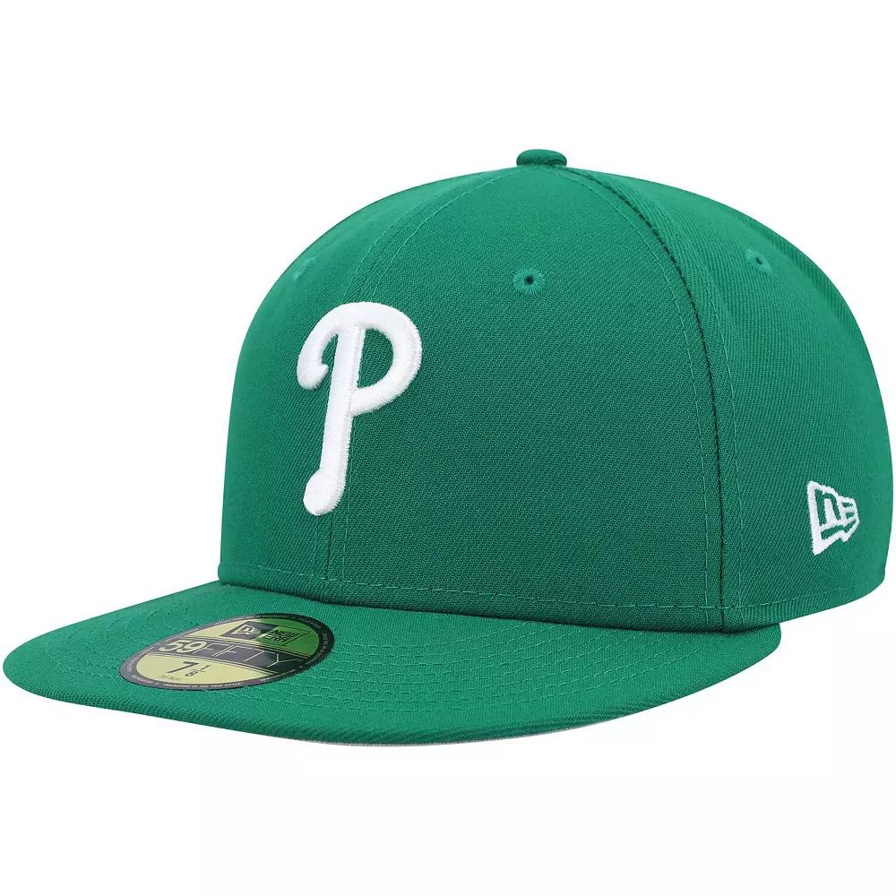 Men's New Era Kelly Green Philadelphia Phillies White Logo 59FIFTY Fitted Hat,  Product Image
