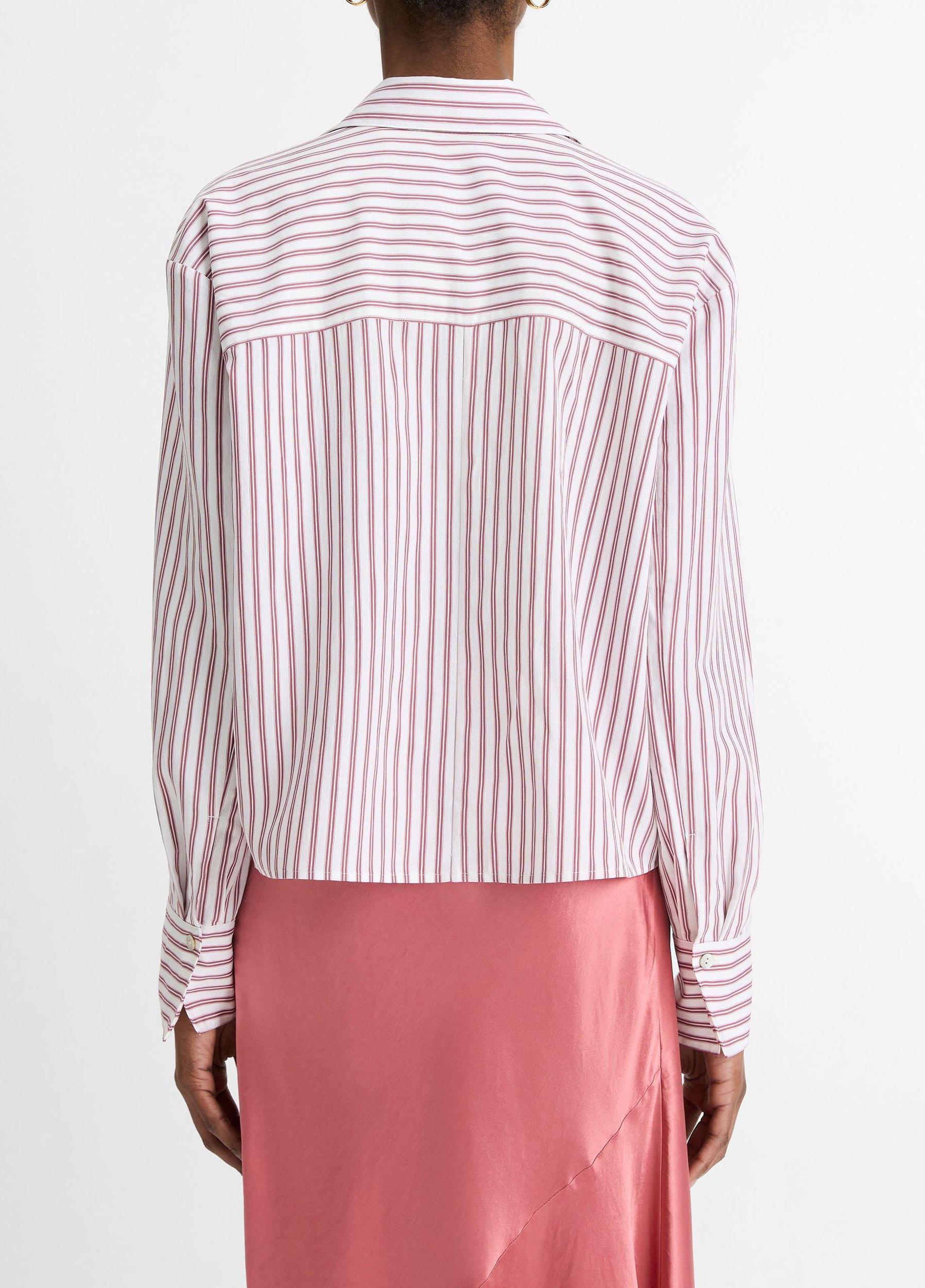 Till Stripe Cropped Button-Front Shirt Product Image