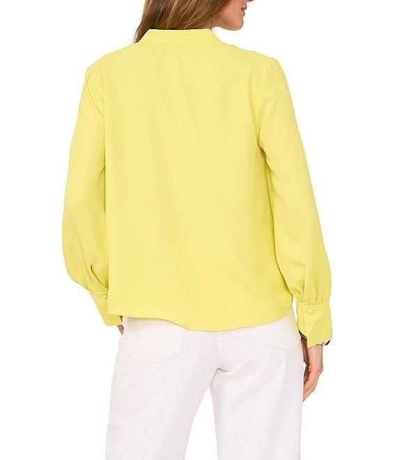 Vince Camuto Cuffed Long Sleeve V Neckline Blouse Product Image