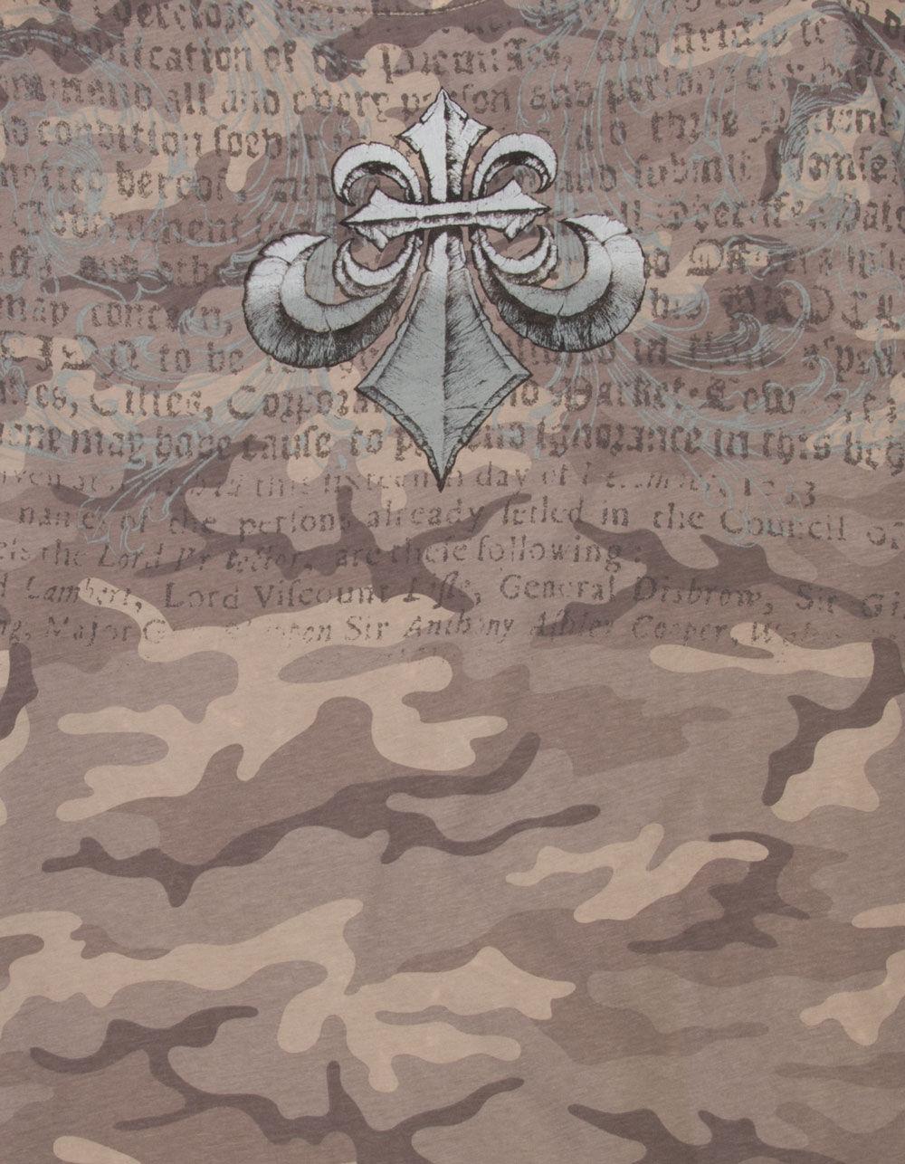 AFFLICTION Collapse Mens Tee - CAMO KHAKI Product Image