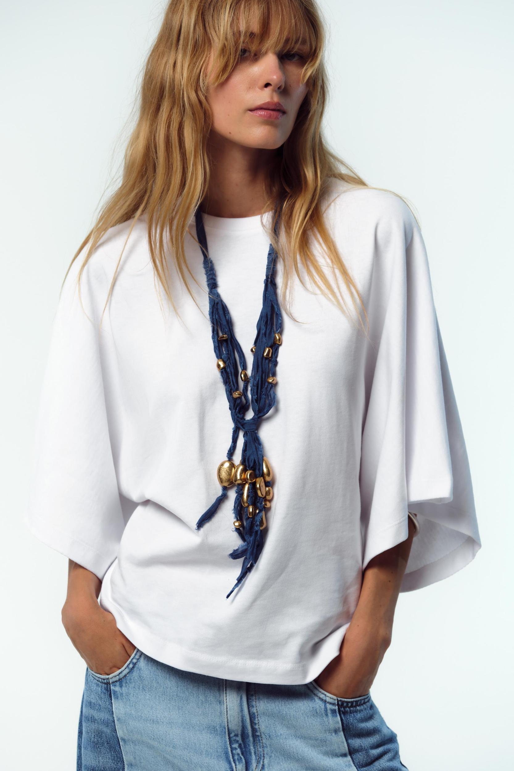 WASHED CAPE SLEEVE T-SHIRT Product Image