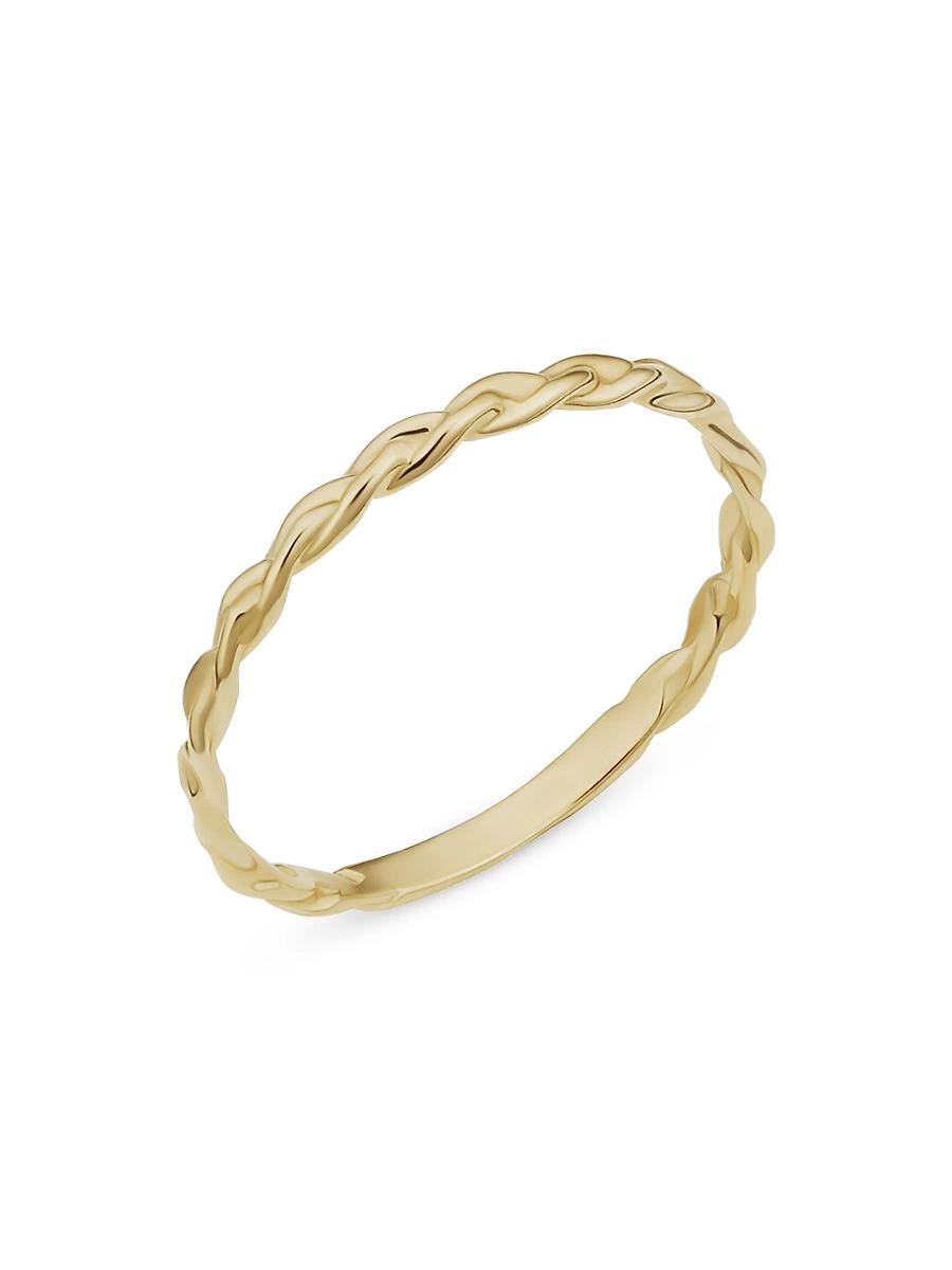 Womens 14K Yellow Solid Gold Caesar Stack Ring Product Image