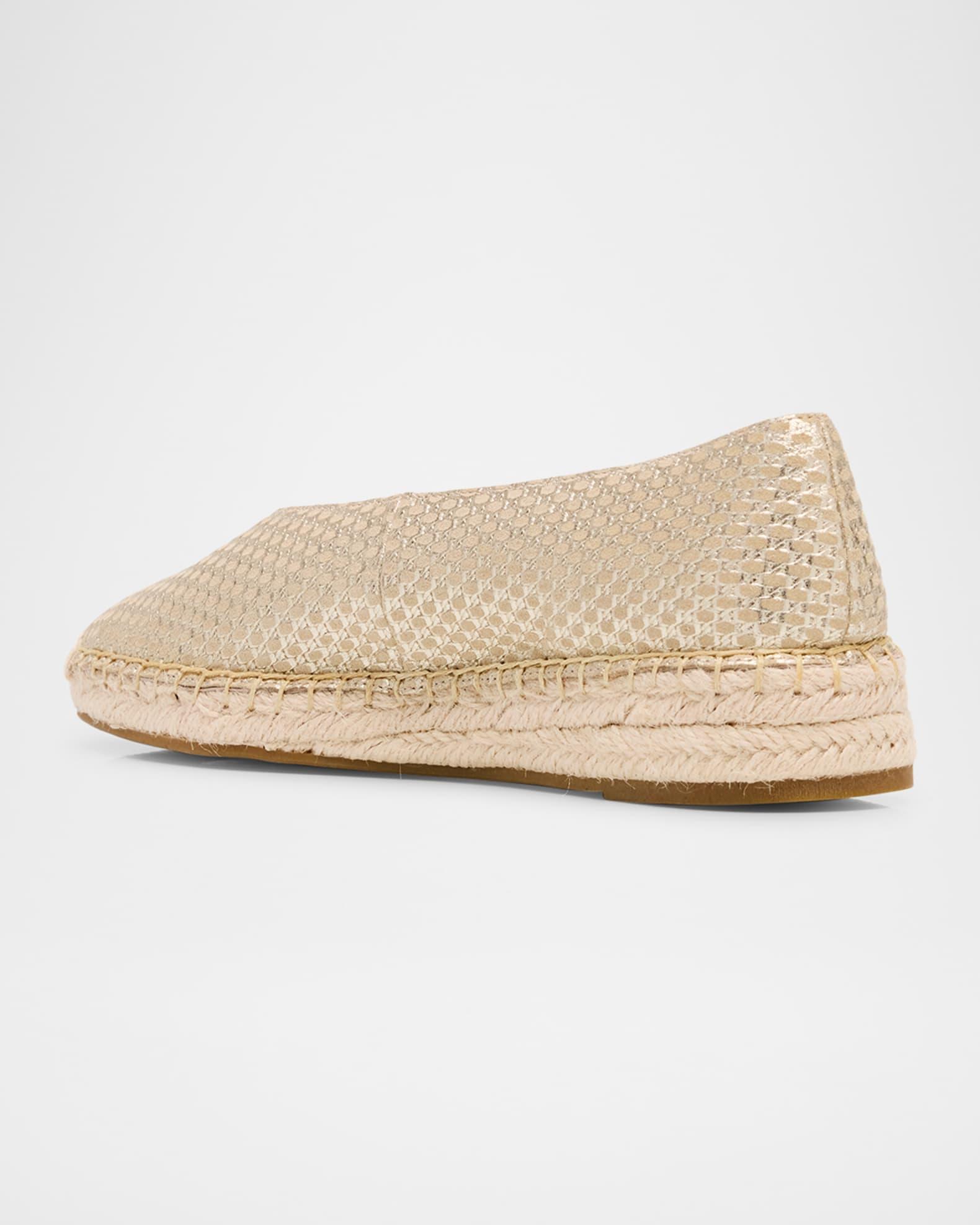 Petals Metallic Leather Wedge Espadrilles Product Image