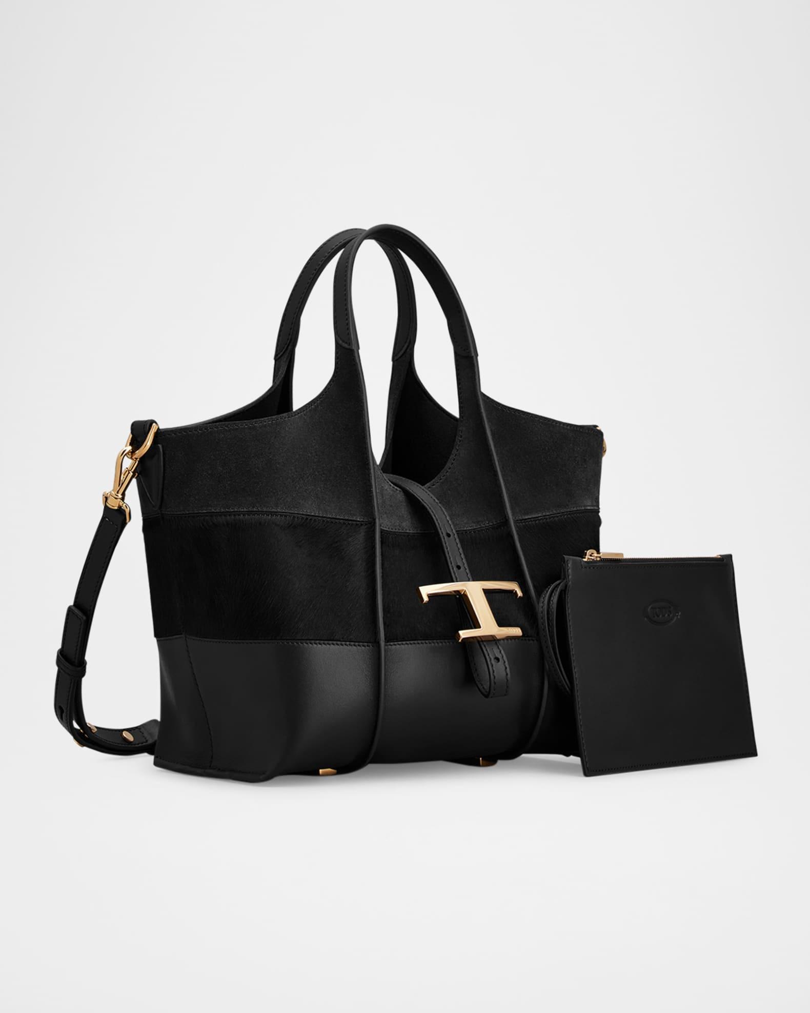 Leather & Calf Hair Shopper Tote Bag Product Image