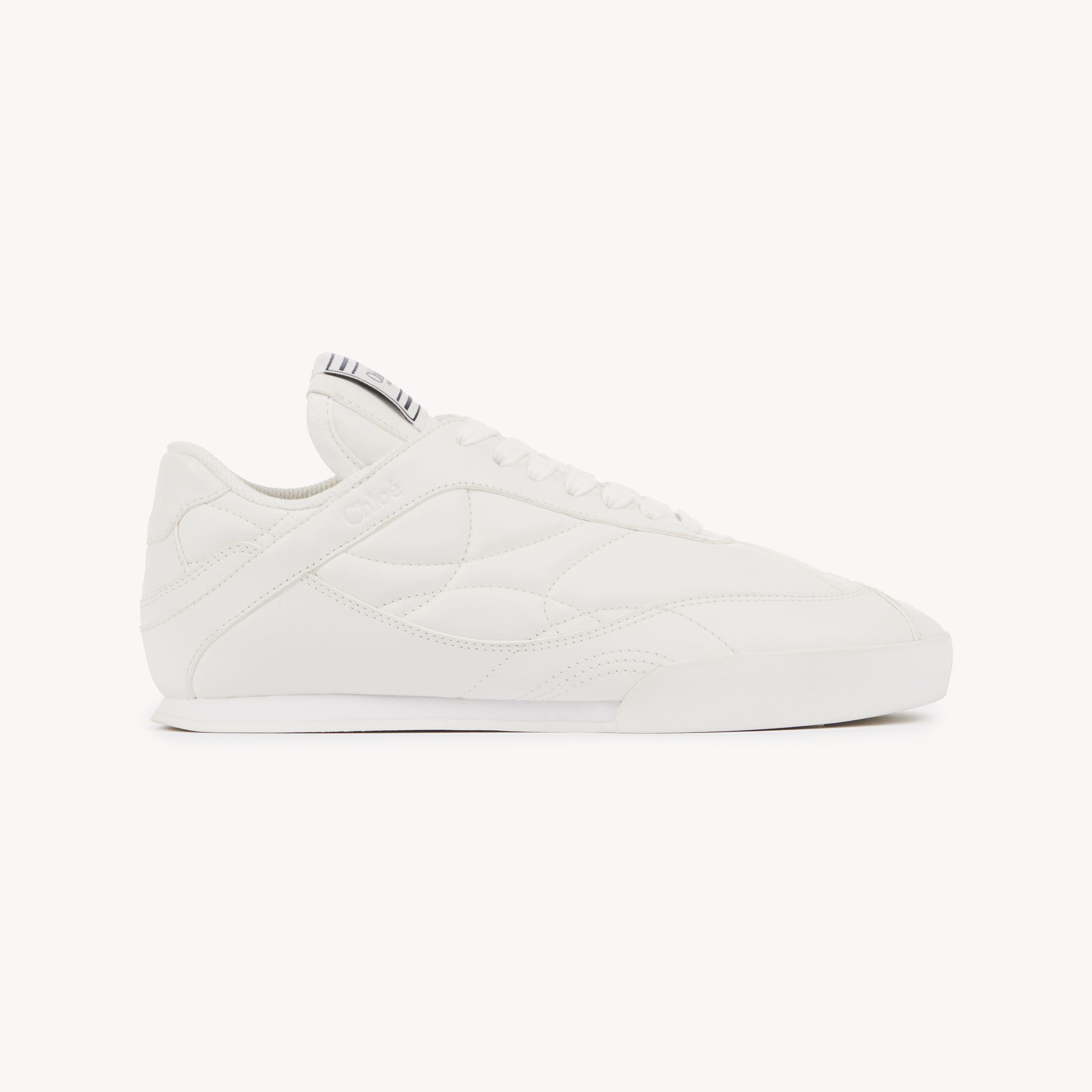 CHLOÉ Womens Chloe Kick Brand-patch Leather Low-top Trainers In White Product Image