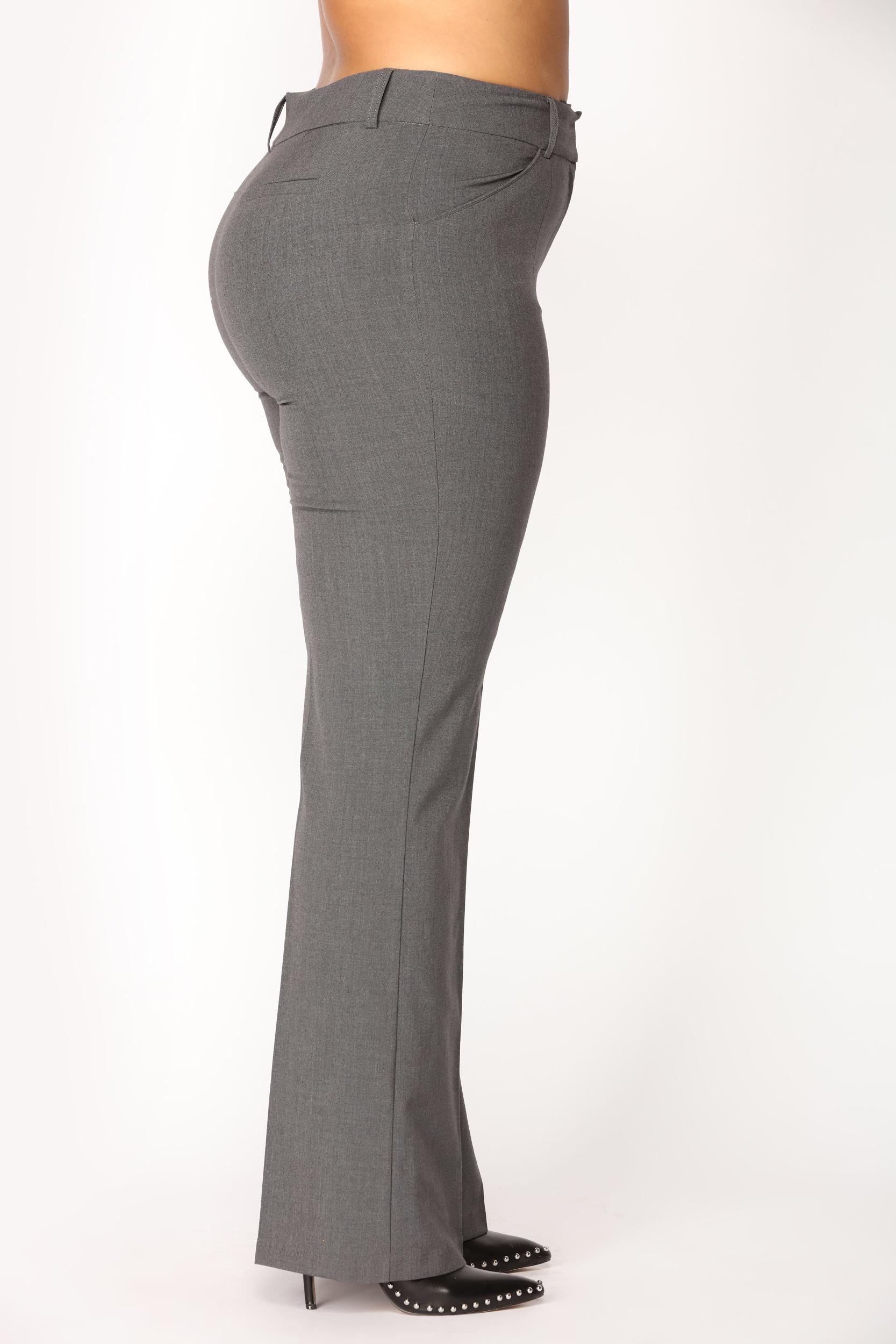 Tasha Dressy High Rise Pants - Charcoal Product Image