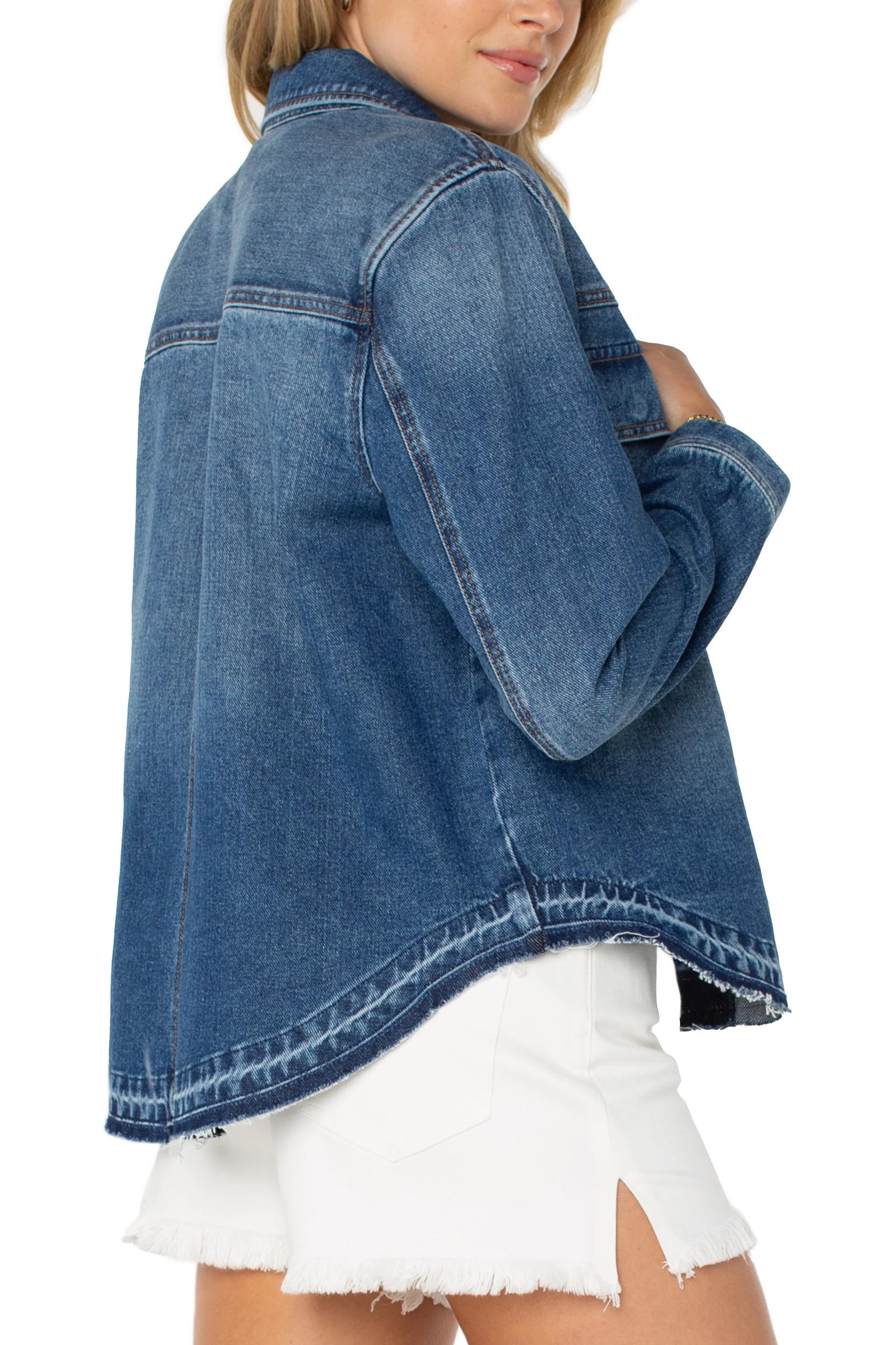 Split Back Shirt Jacket Product Image