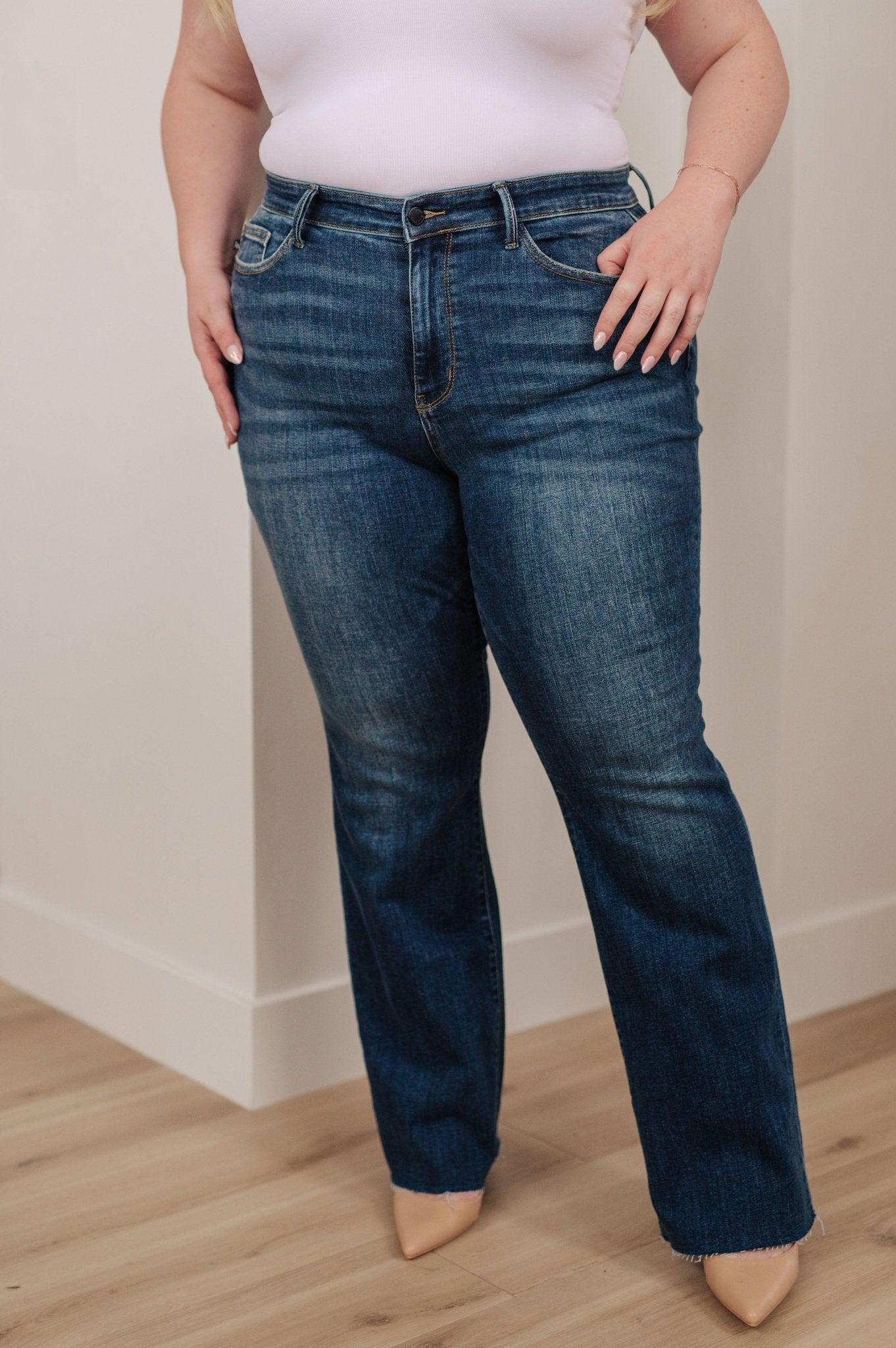 Josephine Mid Rise Raw Hem Bootcut Jeans (Online Exclusive) Product Image