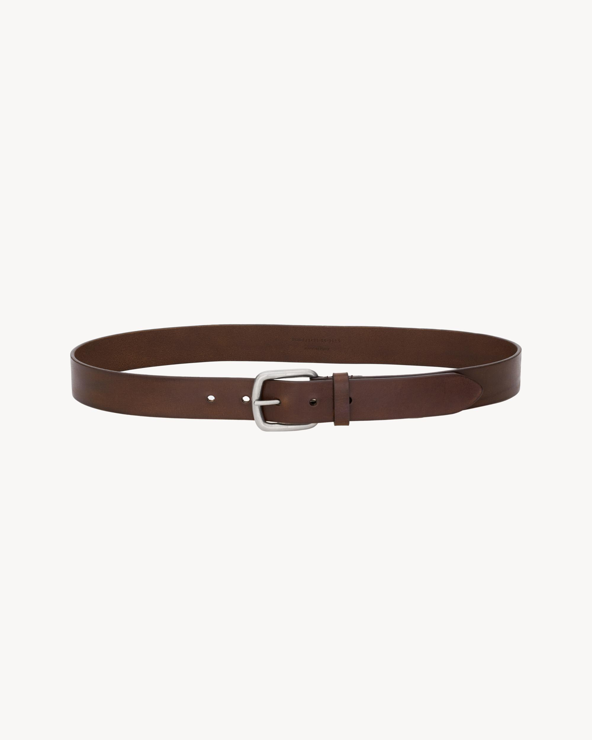 rectangular buckle belt in leather Product Image