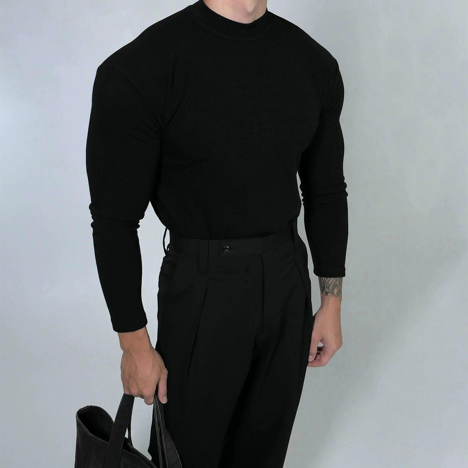 RT No. 11802 SLIM MOCK NECK LONGSLEEVE Product Image