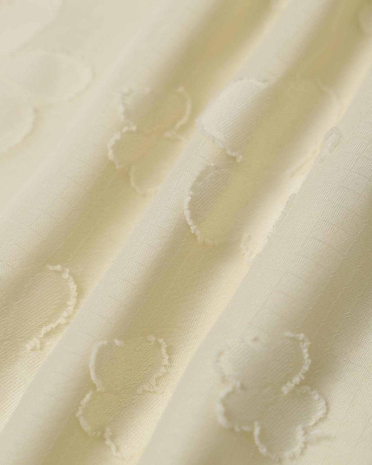 Yellow Jacquard Tie Strap Mini Dress Product Image