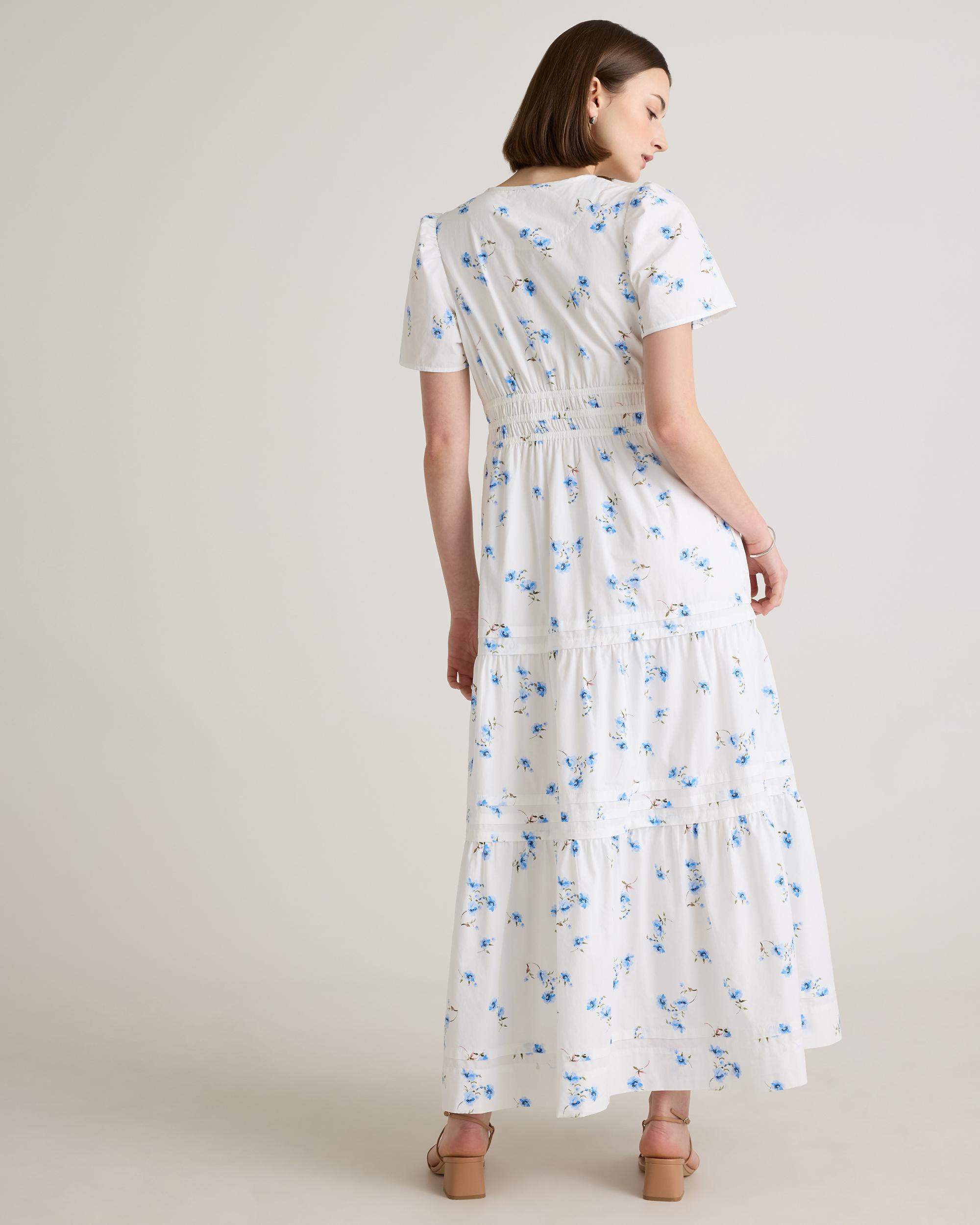 Quince | Women's Poplin Tiered Maxi Dress Size XL, Cotton Product Image