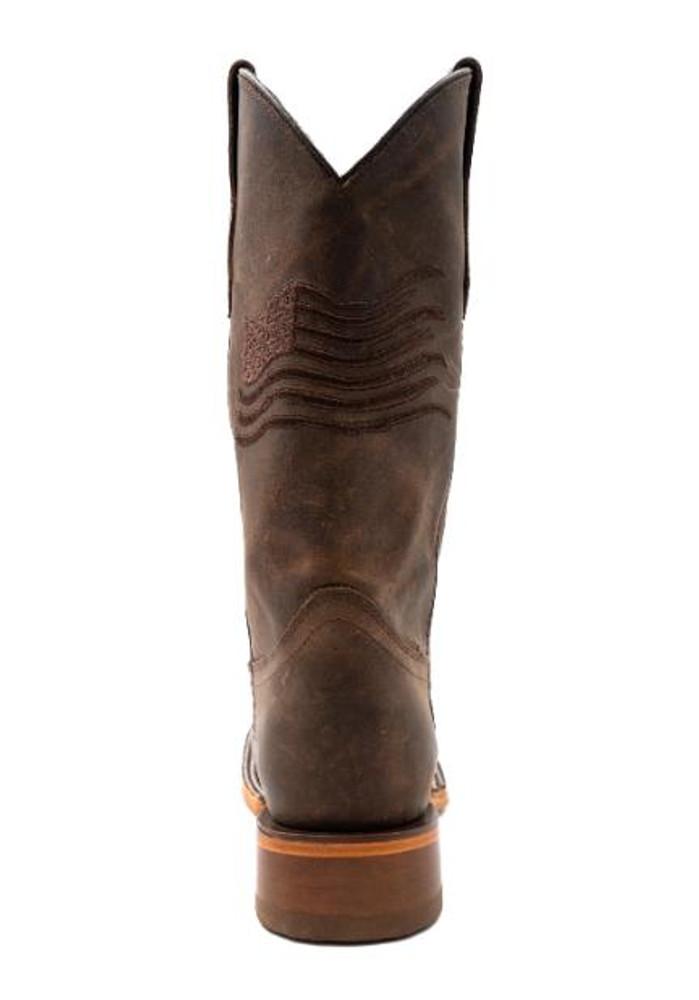 SALE Ferrini® Men's Chocolate Patriot/Flag Square Toe Boots Product Image