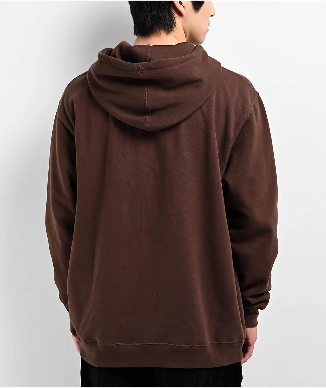Top Heavy Logo Brown Hoodie Product Image