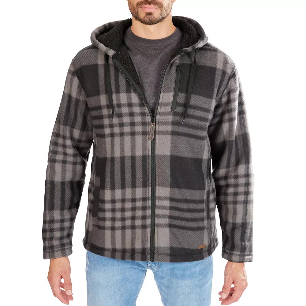 Men's Smith's Workwear Butter-Sherpa Lined Plaid Hooded Jacket,  Product Image