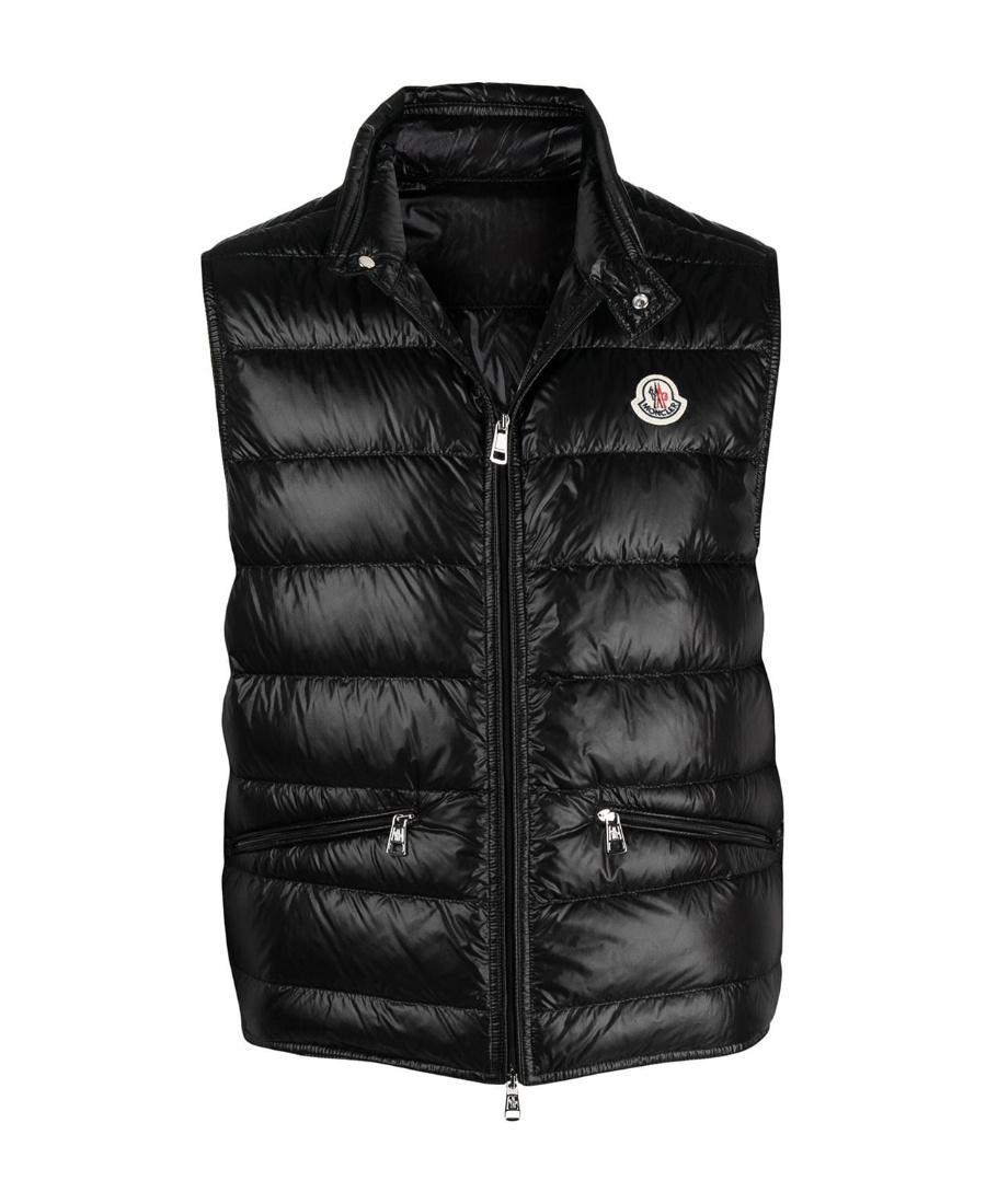 MONCLER High Collar Puffer Quilted Sleeveless Jacket In Black Product Image