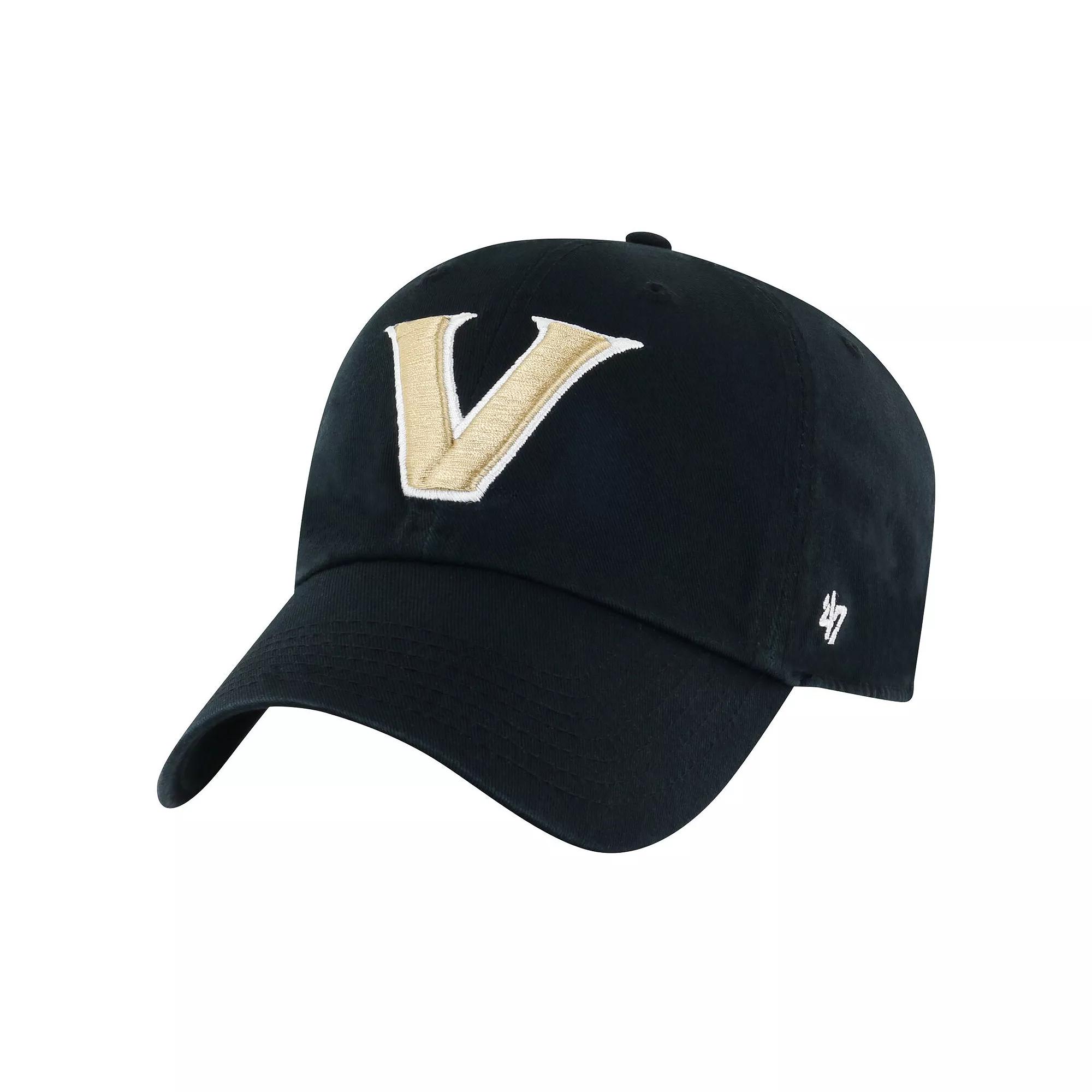Men's '47 Black Vanderbilt Commodores Clean Up Adjustable Hat Product Image