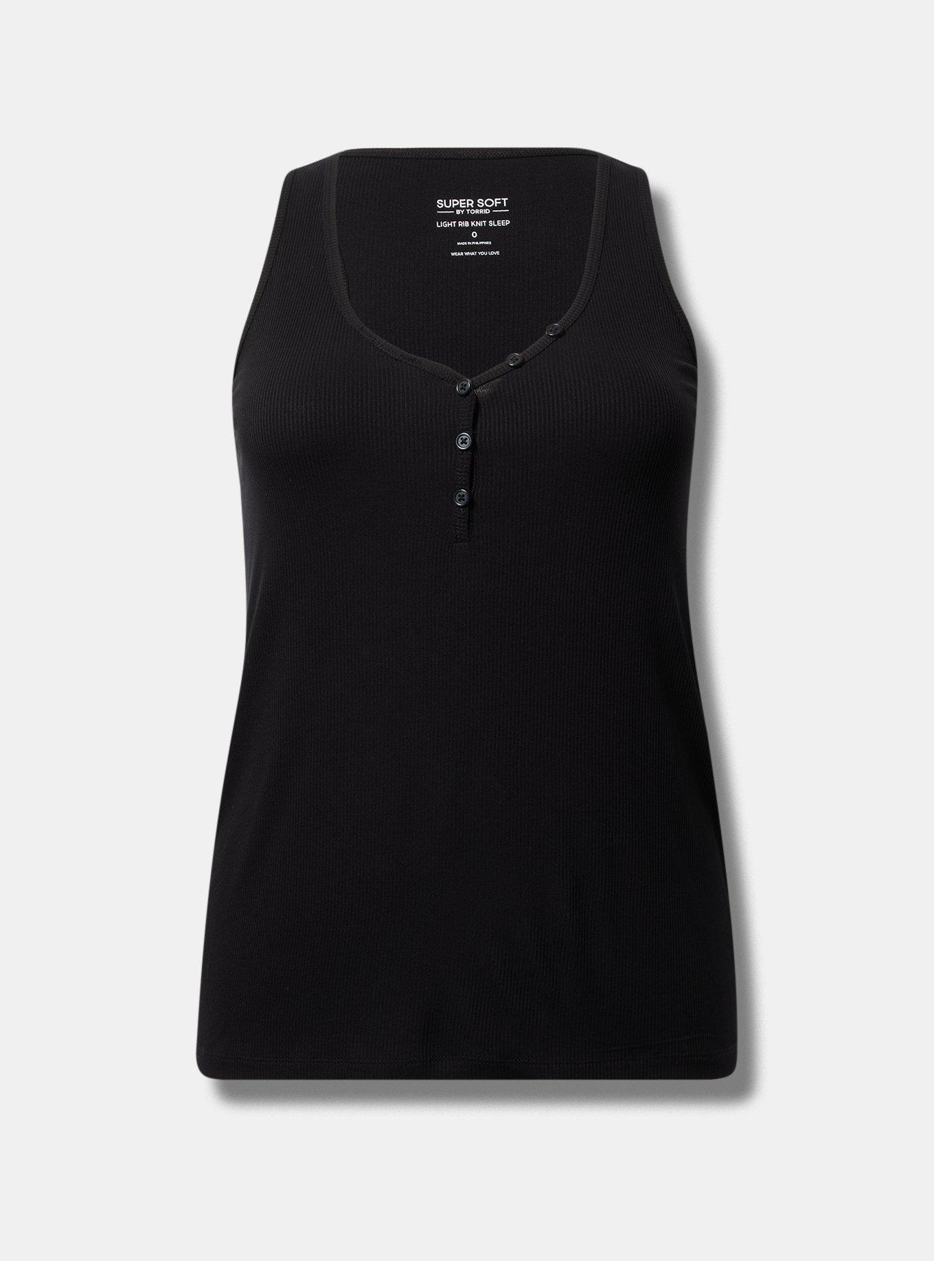 Super Soft Rib Henley Lounge Tank Product Image