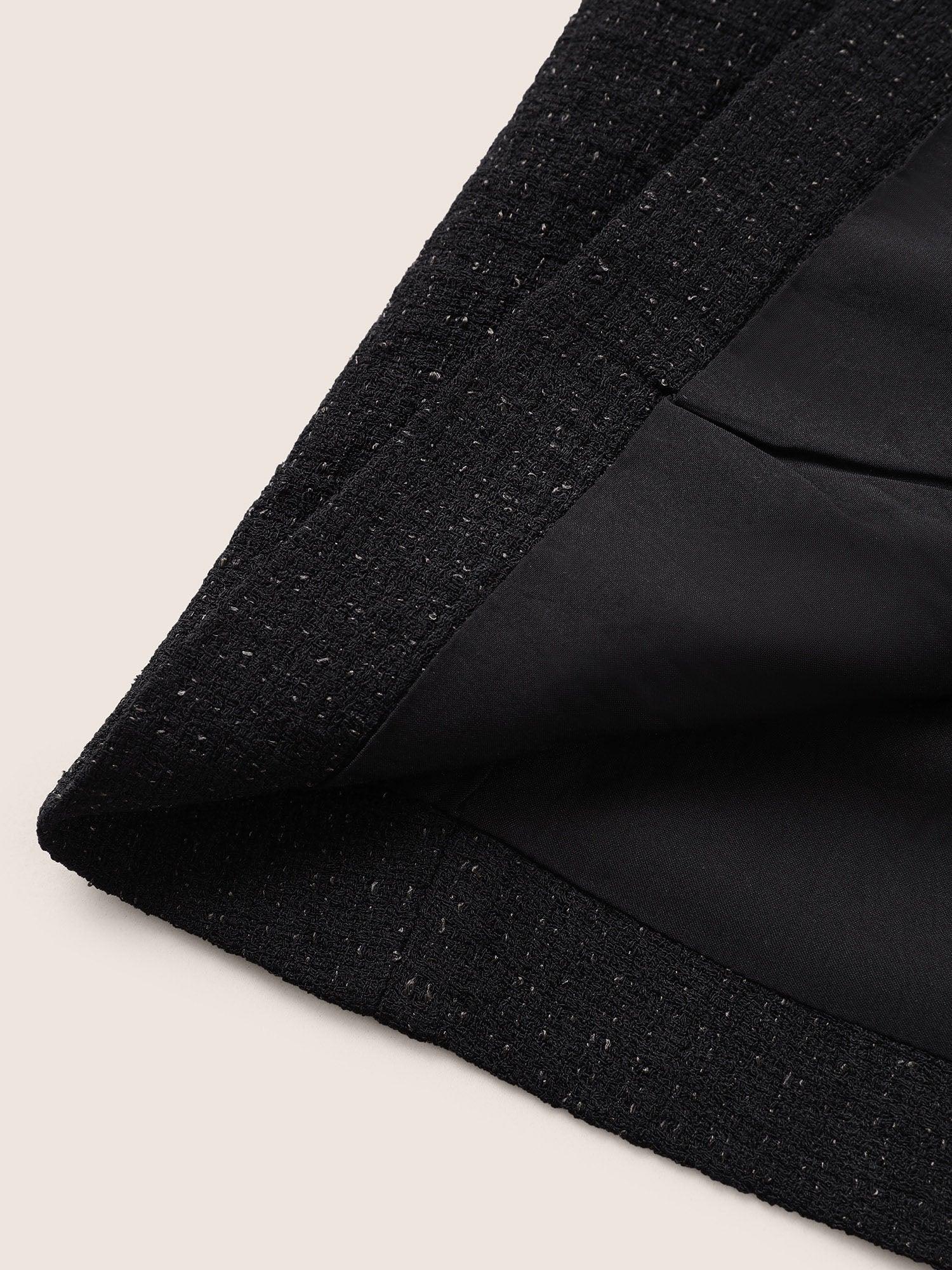 Tweed Heather Button Up Tunic Coat Female Product Image