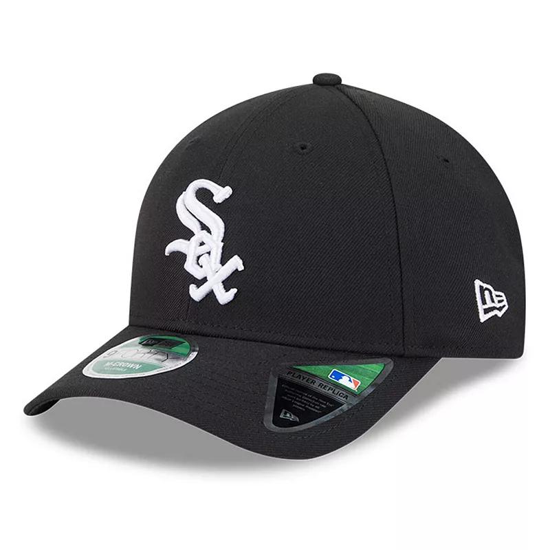 New Era Mens New Era White Sox Player Replica 9FORTY Cap - Mens Black/White Product Image