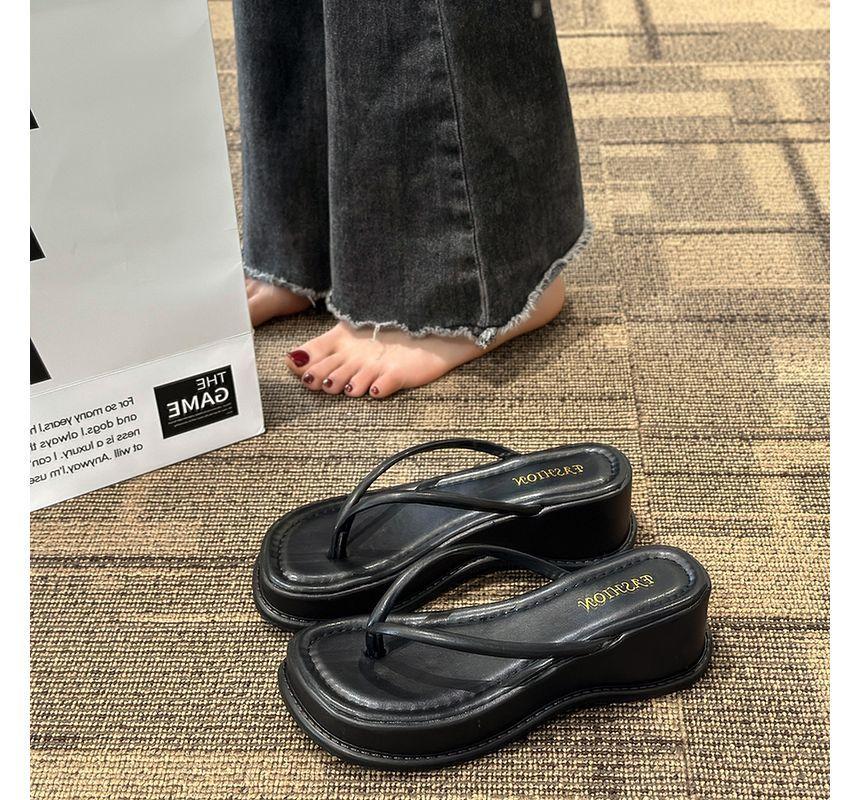 Plain Platform Flip Flops Product Image