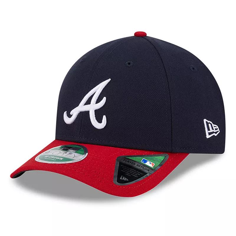 New Era Mens New Era Braves Player Replica 9FORTY Cap - Mens Navy/Red Product Image