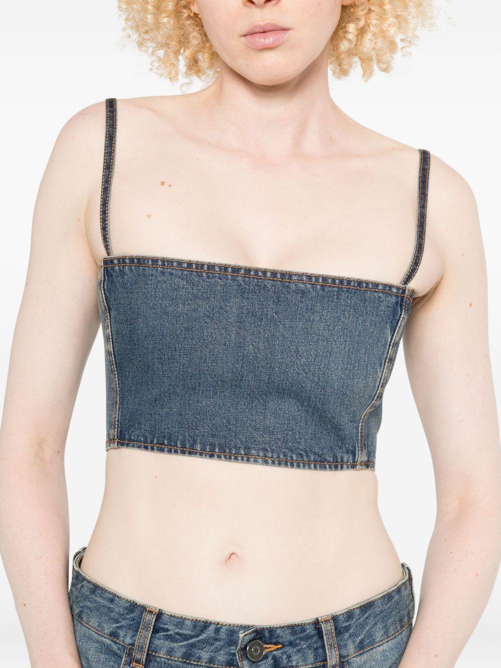 cropped denim top Product Image
