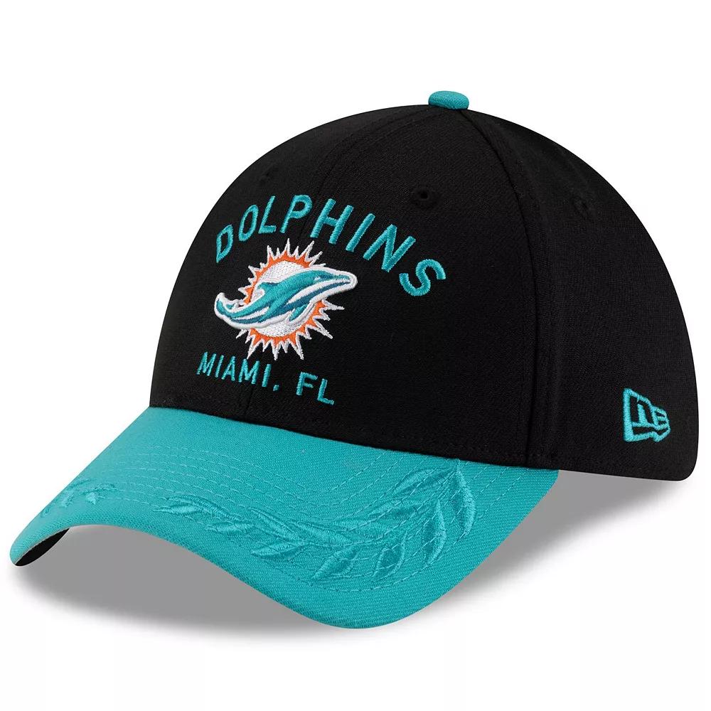 Men's New Era  Black/Aqua Miami Dolphins 2025 NFL Draft 39THIRTY Flex Hat, Size: Medium/Large Product Image