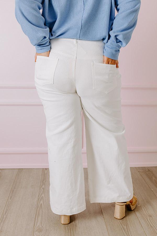 The Dex High Waist Straight Leg Jean In Ivory Curves Product Image