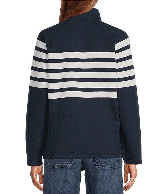 L.L.Bean Peaks Island Mock Neck Quarter Zip Raglan Long Sleeve Jacket Product Image