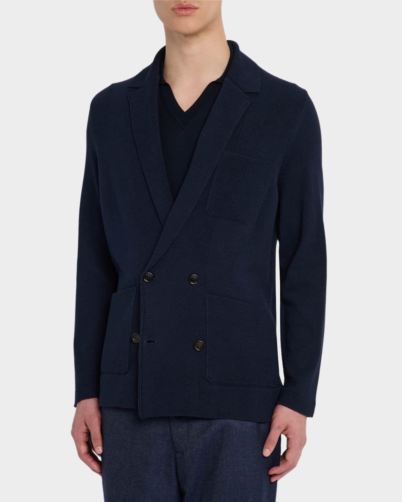 Men's 7GG Cotton Double-Breasted Blazer Product Image