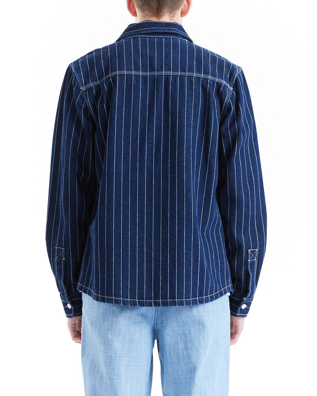 Vacay Stripe Denim Shirt - Indigo Product Image