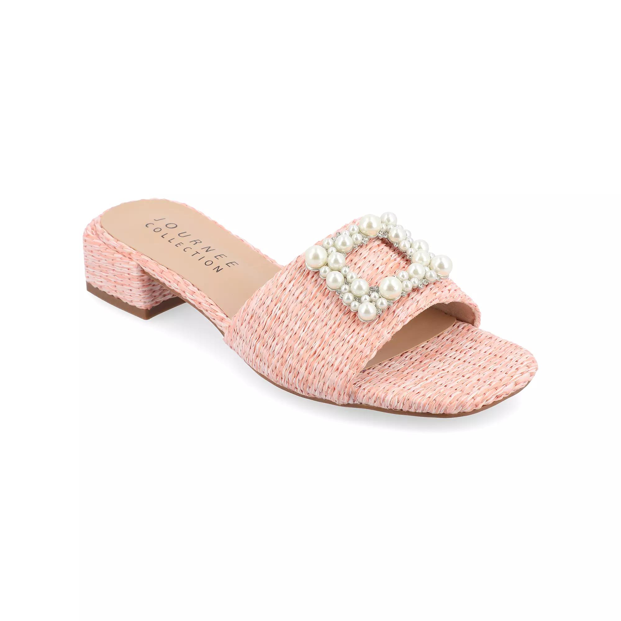 Journee Justina Women's Buckle Sandals,  Product Image