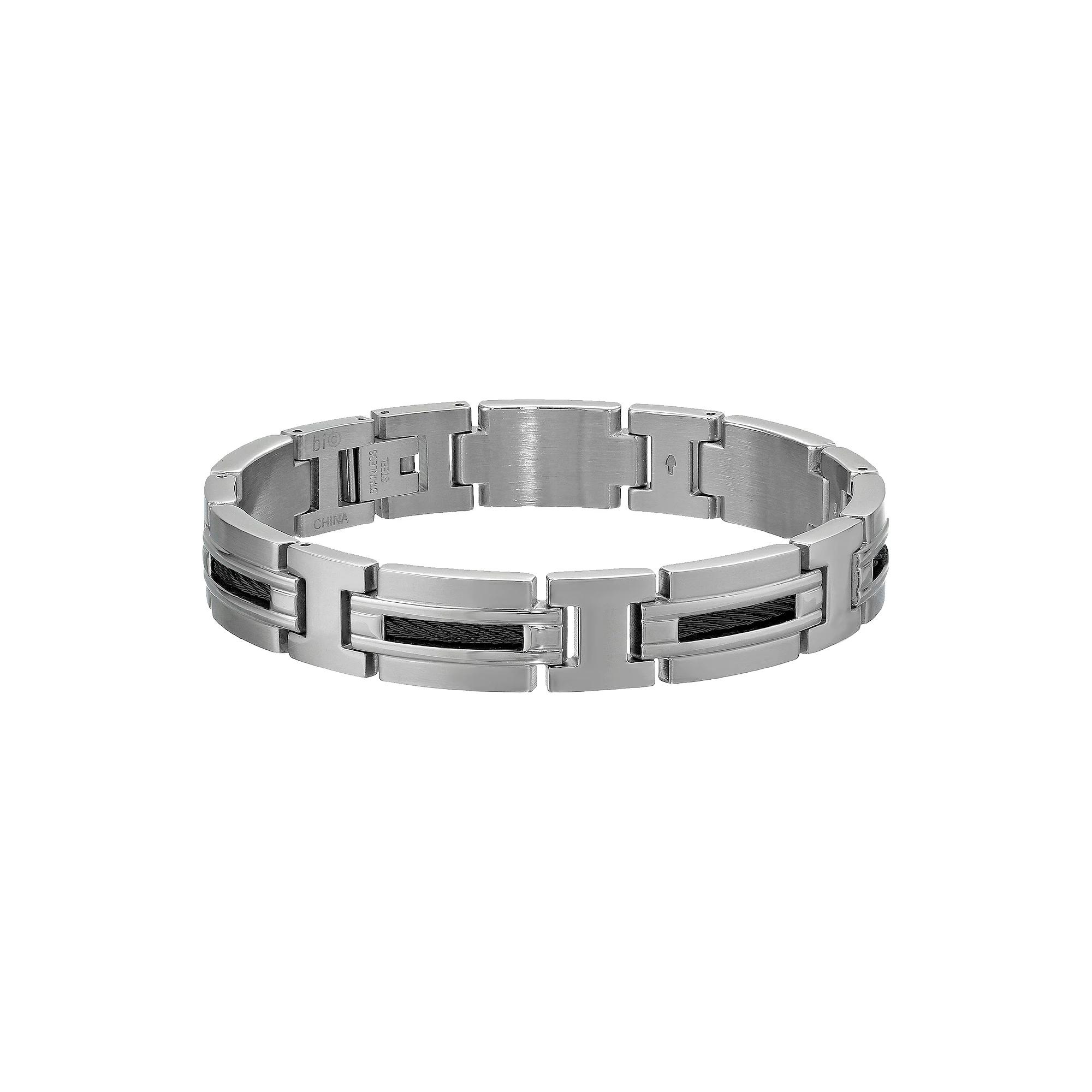 LYNX Stainless Steel 12MM Men's Bracelet, Size: 8.25" Product Image