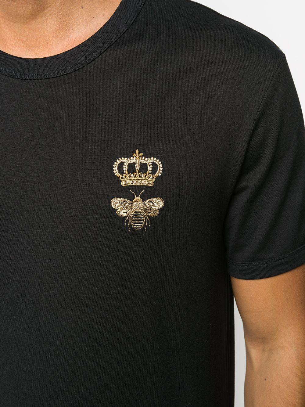 embroidered cotton T-shirt Product Image