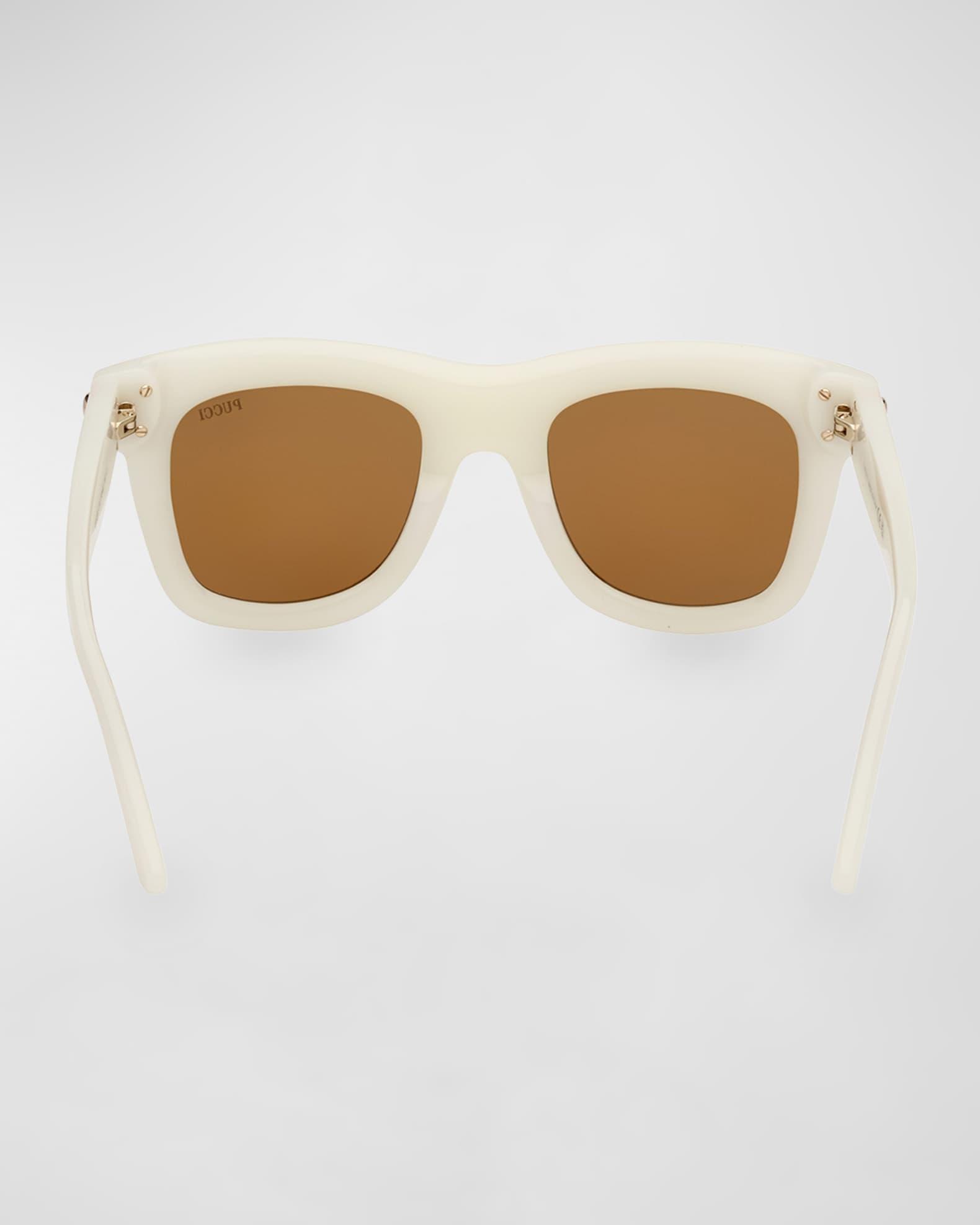 Logo Acetate Square Sunglasses  Product Image