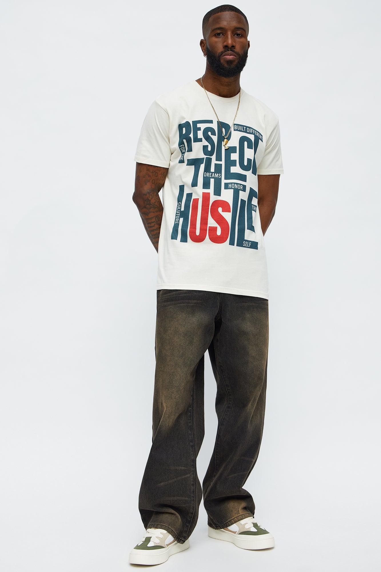 Respect The Hustle Short Sleeve Tee - Off White Product Image