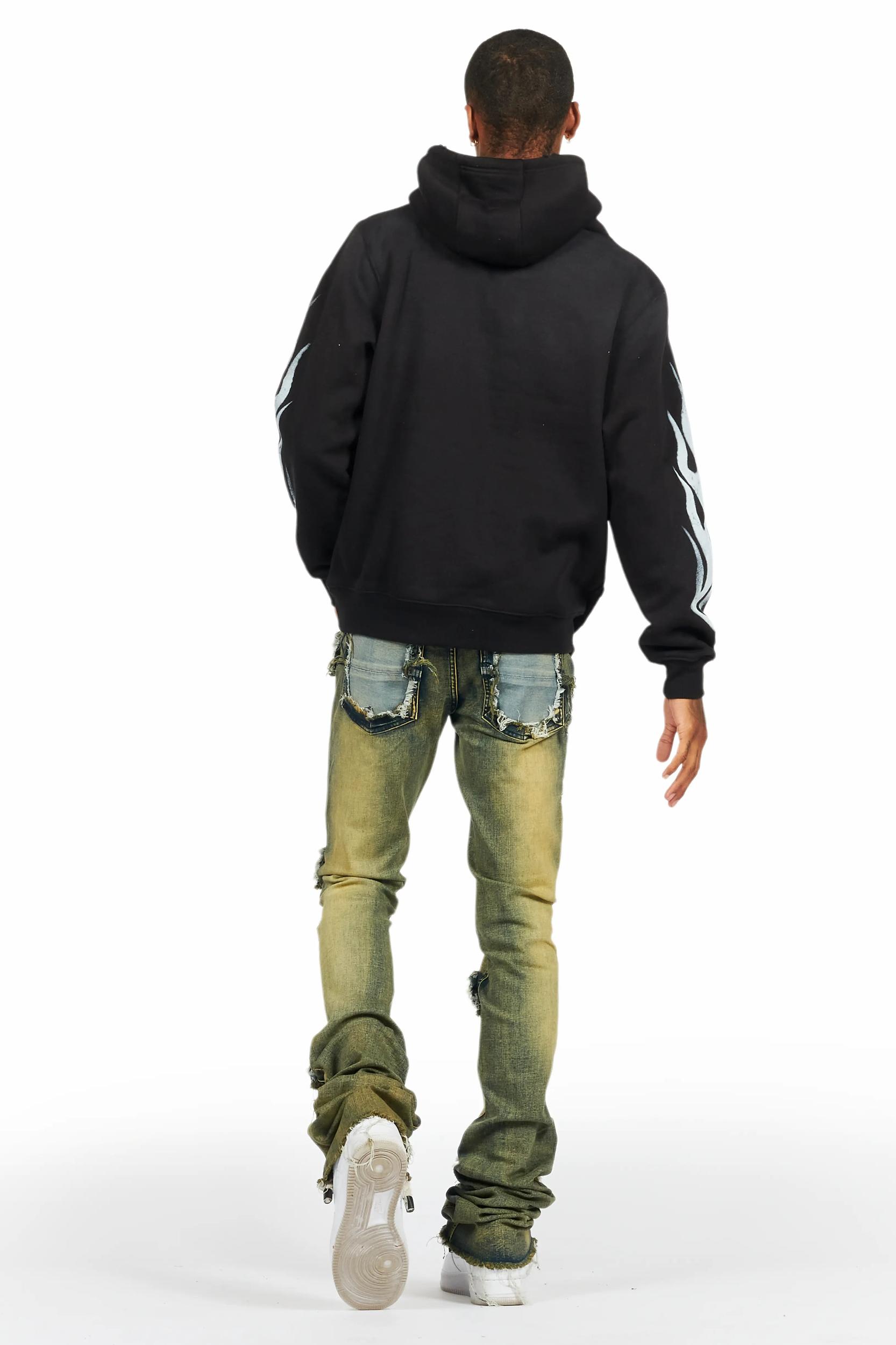 Petrus Tint Wash Super Stacked Flare Jean Male Product Image