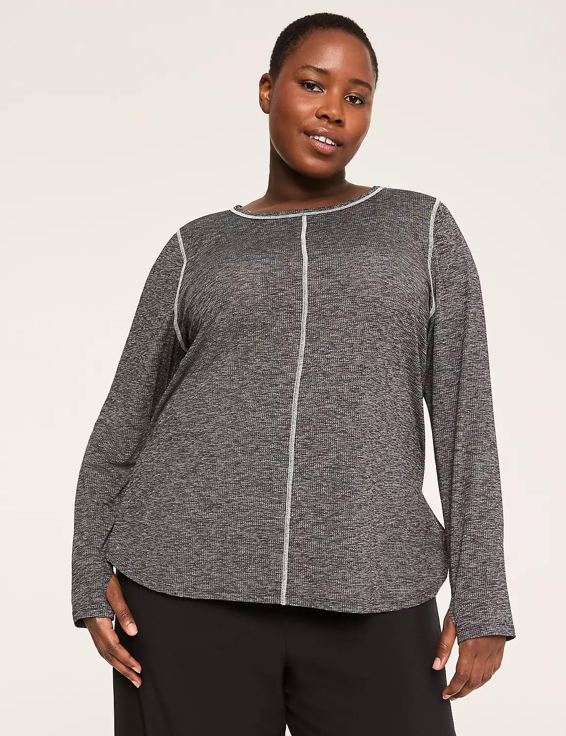 LIVI Wicking Perforated High-Low Hem Top Product Image