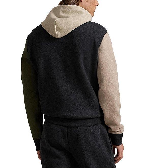 Polo Ralph Lauren Logo Color Block Double-Knit Hoodie Product Image