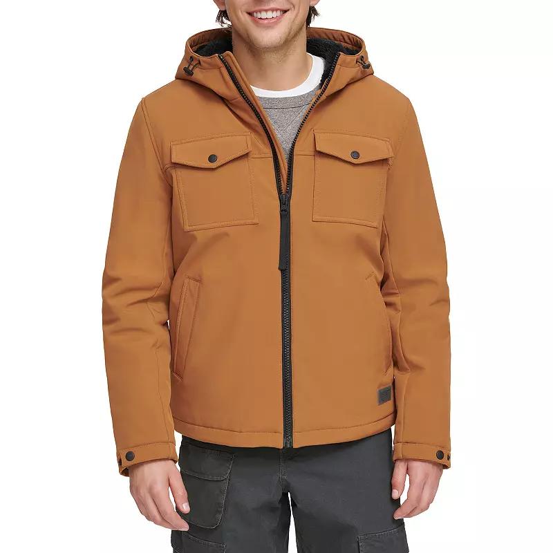Big & Tall Levis Sherpa-Lined Hooded Softshell Utility Jacket, Mens Product Image