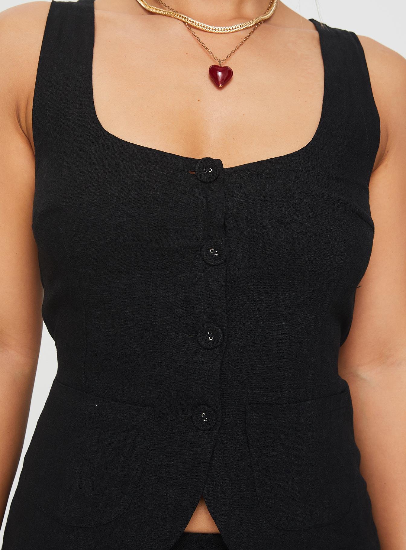 Spirito Vest Top Black Product Image