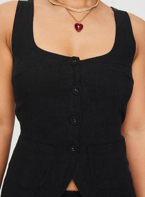 Spirito Vest Top Black Product Image